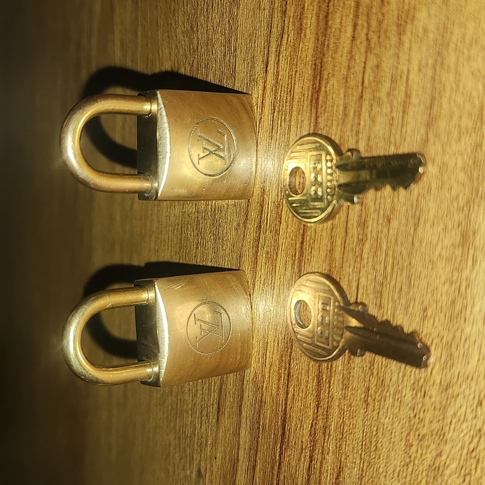 Authentic Louis Vuitton Gold Padlock with Key- includes 2